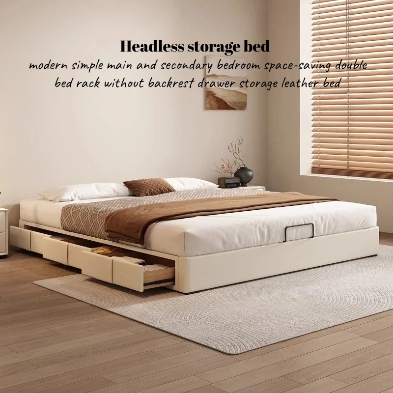 180x200 Luxury Full Size Bedroom Beds Living Room Italian Storage Drawers Platform Bedroom Beds Queen Size Full Set Furniture