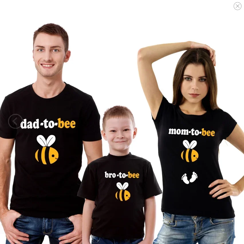

Семейная футболка Mom Dad Bro To Bee Одинаковые комплекты для всей семьи Футболка для мамы и папы и детей
