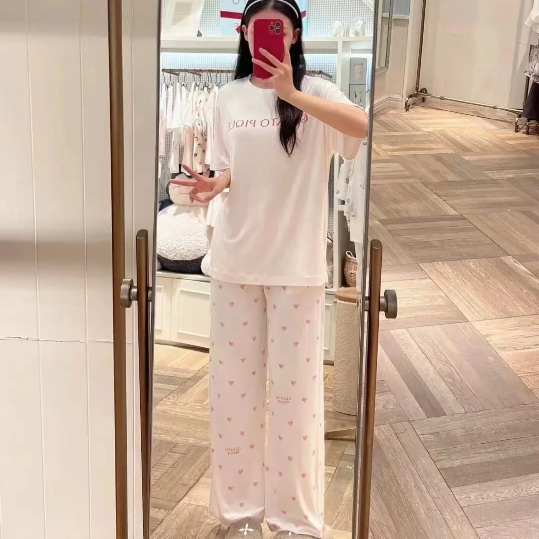 Room Wear Ladies Summer Pajamas Trousers Sets Pajama Sets Women Sleepwear Modal (with Tags)