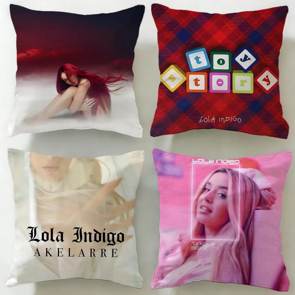Celebrity Lola Indigo Cushion Cover Soft & Easy-Wash Pillow Case – Versatile for Couch, Bed, Travel and Office