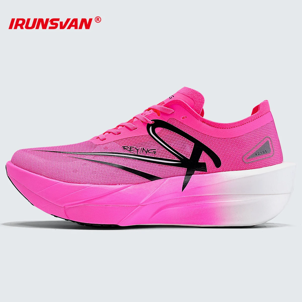 IRUNSVAN مطاردة الضوء 1.0 المهنية ماراثون كامل طول لوحة الكربون احذية الجري ماراثون امتصاص الصدمات الثلاثي انتعاش