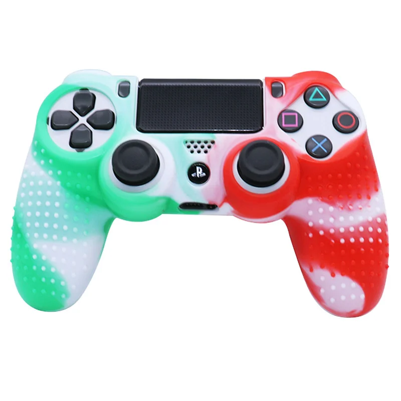 Miękki silikonowy antypoślizgowy futerał ochronny na PS4 skórka na kontroler Gamepad Case akcesoria do gier wideo Joystick pokrywa dla PS4 Skin
