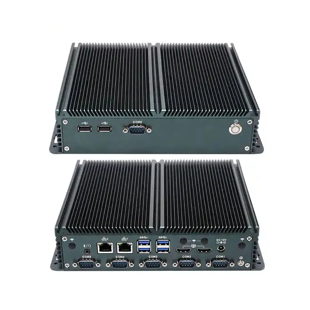 Parteaker Mini PC senza ventola Intel N100 Dual LAN HDMI 6COM 4G/5G SIM GPIO Computer industriale