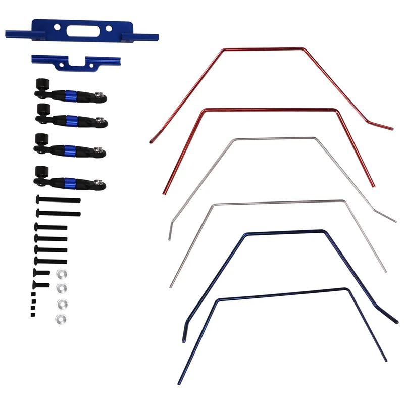 Front and Rear Wide Sway Bar Anti Roll Bar Kit for Traxxas Slash 2WD 1/10 RC Car Upgrade Parts