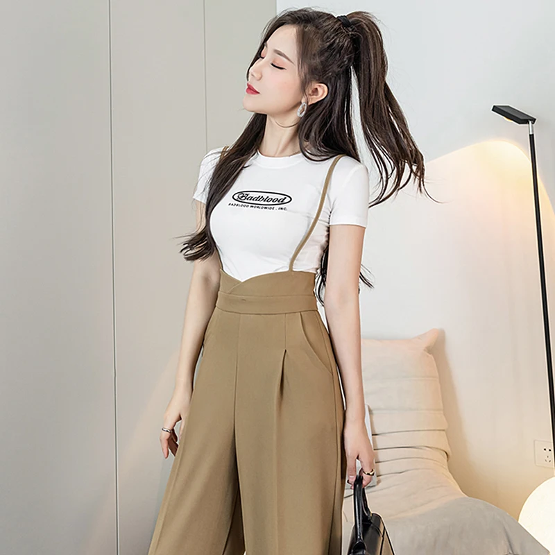 Office Lady High Waist Suits Pants Women Spring Autumn Loose Long Trousers Wide Leg Pantalon Femme