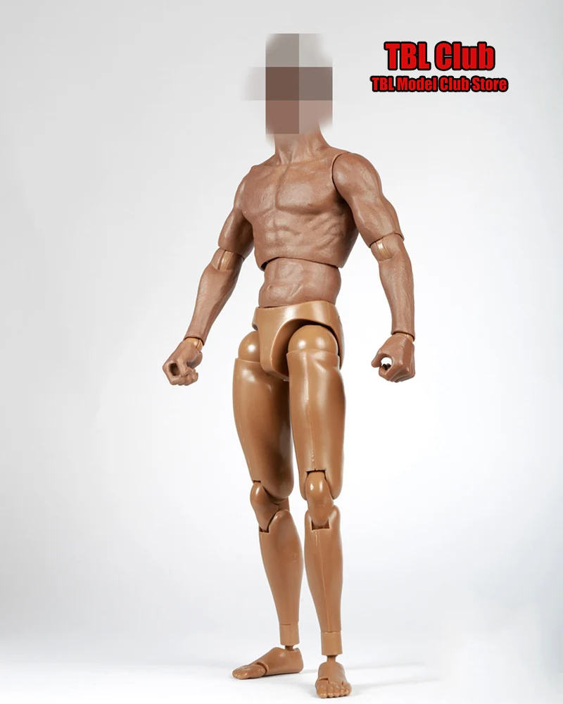 ZCTOYS S006 1/6 Czarny Skóra Wojskowy Ruchomy Model Ciała Męskiego z Silnymi Mięśniami Pasujący do Figurki Akcji 12-calowej, Rzeźba Głowy