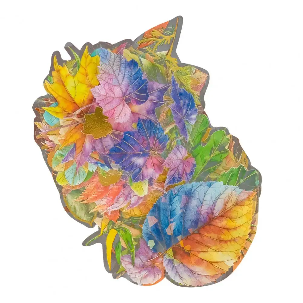 Calcomanías de hojas tropicales, pegatinas con forma de hojas de otoño, juego de cubiertas de ventana para niños, suministros de fiesta en casa para aula, reutilizables para niños pequeños