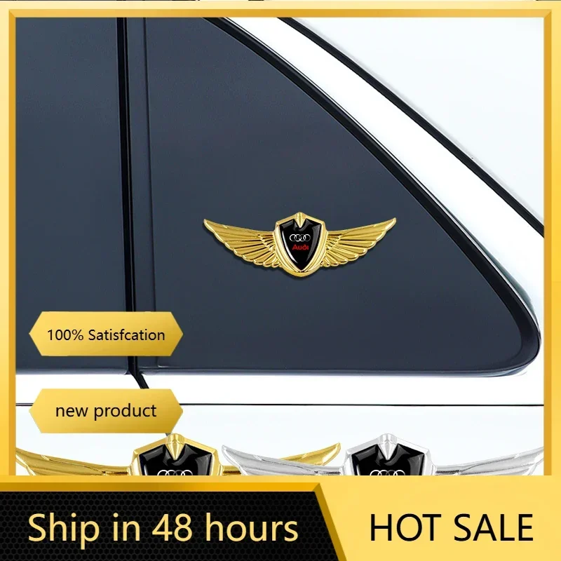 

Car Styling 3D Chrome Metal Corporation Emblem Car Body Wings Stickers For Audi A1 A2 A3 A4 A5 A6 A7 A8 Q1 Q2 Q3 Q4 Q5 Q6