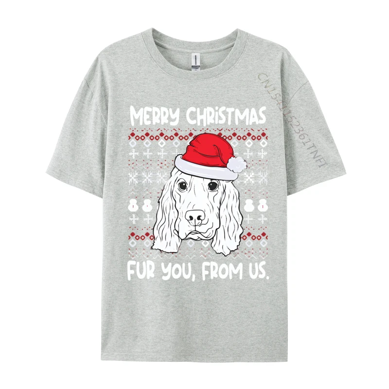 Hip Hop Cocker Spaniel Christmas Funny Dog Lover T-shirt Men T Shirt Funny Cotton Tops Tees Party Printed T-shirt