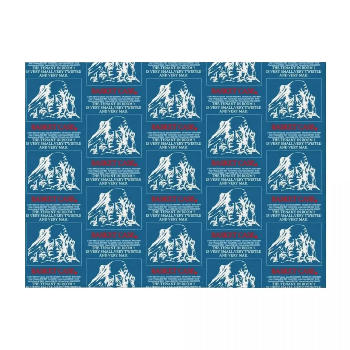 

Basket Case Halloween Horror monster movie Slasher Thriller with many sensational situations Franken Throw Blanket