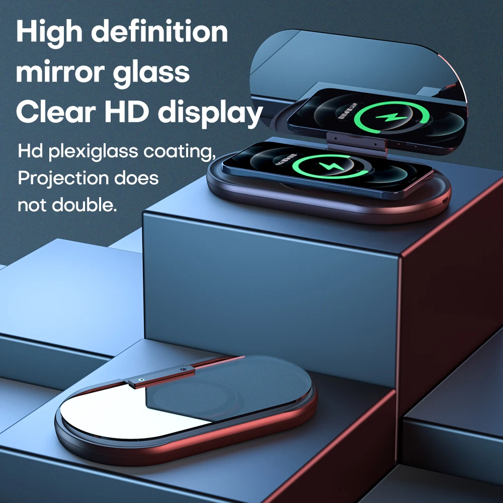 New Navigation Head-up Display Creative HUD High-definition Car Navigation Projector Mobile Phone Bracket Wireless Charging