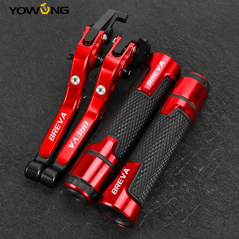 

FOR Moto Guzzi BREVA 1100 2006-2012 Motorcycle Accessories CNC Aluminum Folding Brake Clutch Levers Handlebar Handle Grips Ends