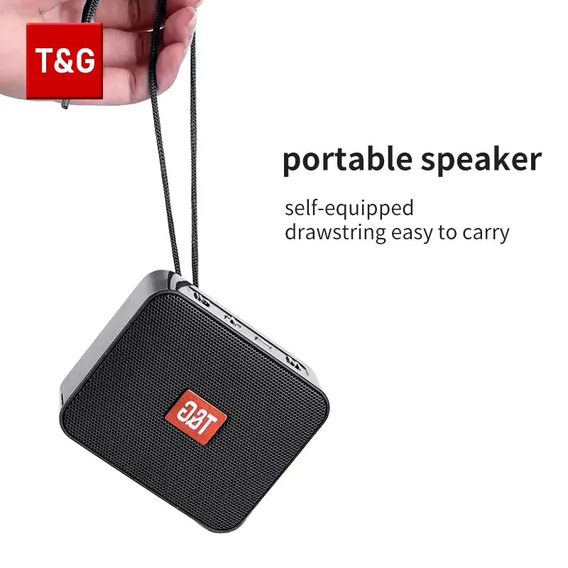 Speaker TG166 Portable Mini Wireless Bluetooth Soundbar Subwoofer Outdoor Indoor Loudspeaker Support TF Card FM Radio Waterproof