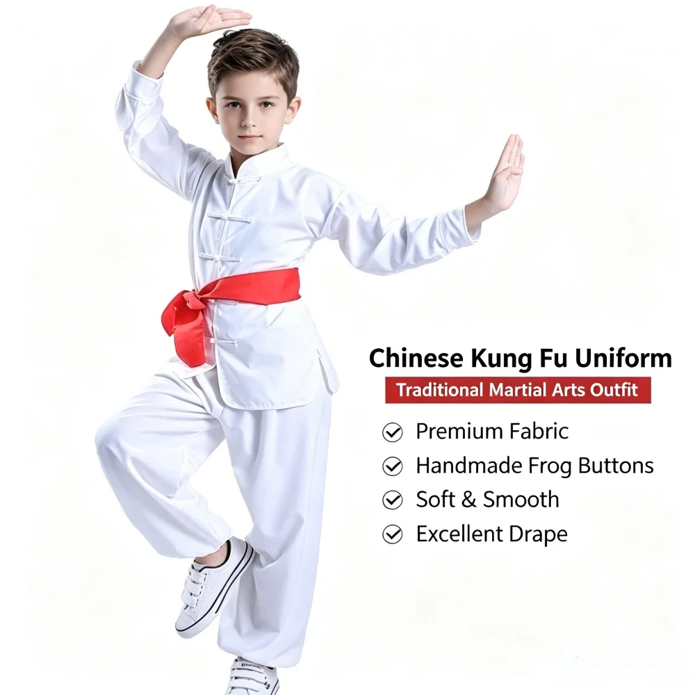 Clothes and Tai Chi Students Kung Fu Dance Performance Clothing Children For Boys Girls Wushu Costume New Youth Short Sleeve