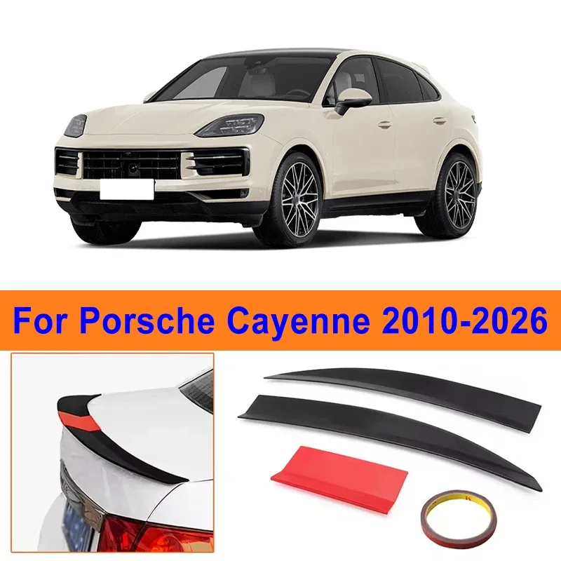 

For Porsche Cayenne 2010-2026 3-Section ABS Rear Trunk Spoiler 115-125cm Adjustable Sports Decor Top Wing Car Exterior Parts