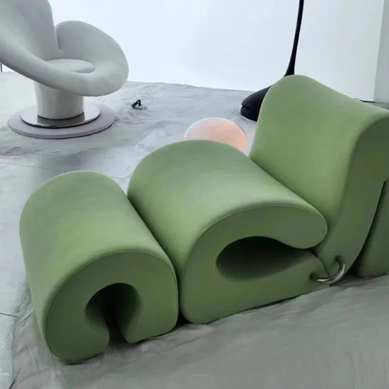 Modernes Design Luxushotel-Lobby-Villa-Wohnzimmermöbel Kreative geschwungene modulare Kombinations-Wohnzimmer-Sofa-Garnitur