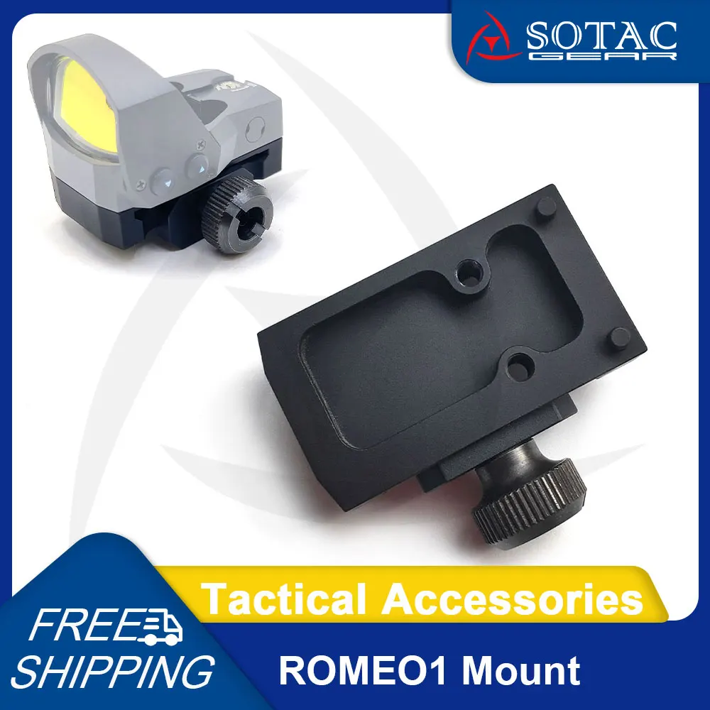 SOTAC Tactical Gear Mini ROMEO1 Red Dot Sight Mount Weapon Hunting Optics Mounting Plate Base Aluminum