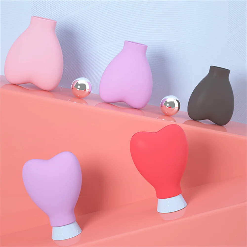 3pcs Heart-shaped Brush Dust Protection Cover Guards Silica Protectors Protective Accessories Makeup Brushes Set Beauty Tools