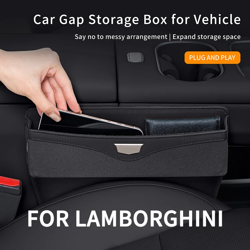 For Lamborghini Huracán Aventador Revuelto Urus 2018–2024 LM002 Car Seat Gap Storage Box Able to store daily small sundries