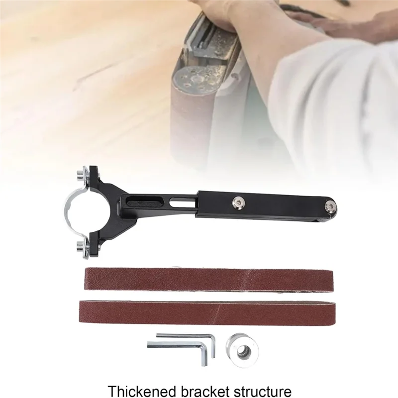 

ABMI-Belt Sander Adapter For Angle Grinder- Pipe Tube Bracket For Polishing, Rust Removal Support Bearing,