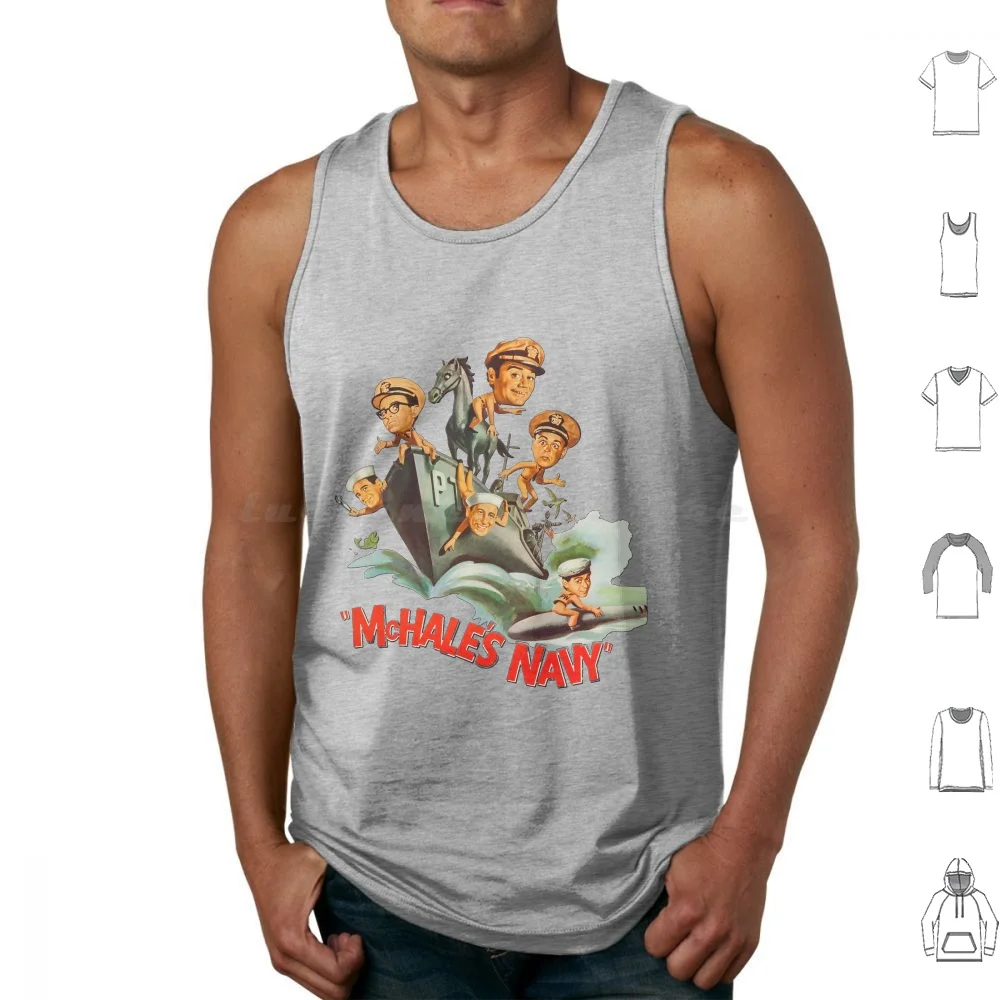 Mchales Navy Retro Pt-73 Cast Tribute Tank Tops Vest Sleeveless Mchales Navy Ernest Borgnine Pt 73 Quinton Mchale Joe Flynn