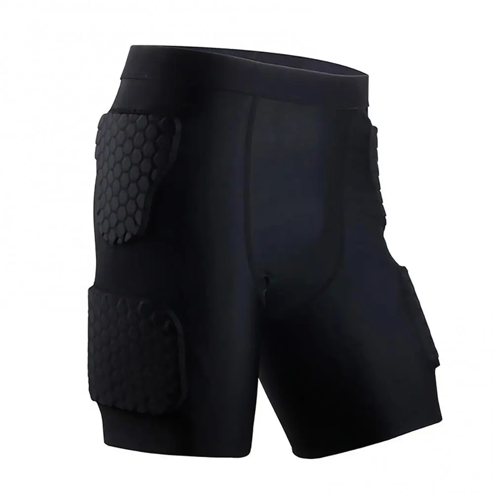 Shorts acolchoados de basquete de futebol anticolisão masculino