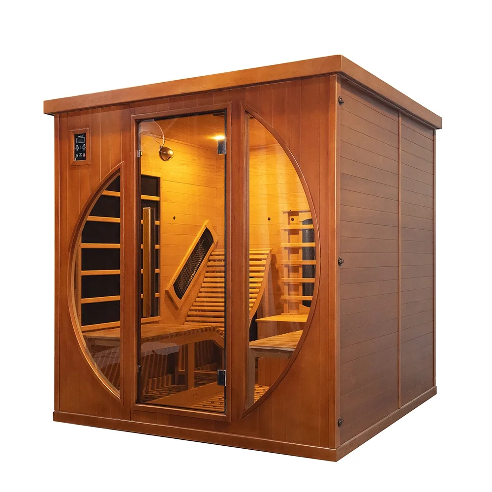 Smartmak indoor wooden steam sauna room traditional steam sauna room