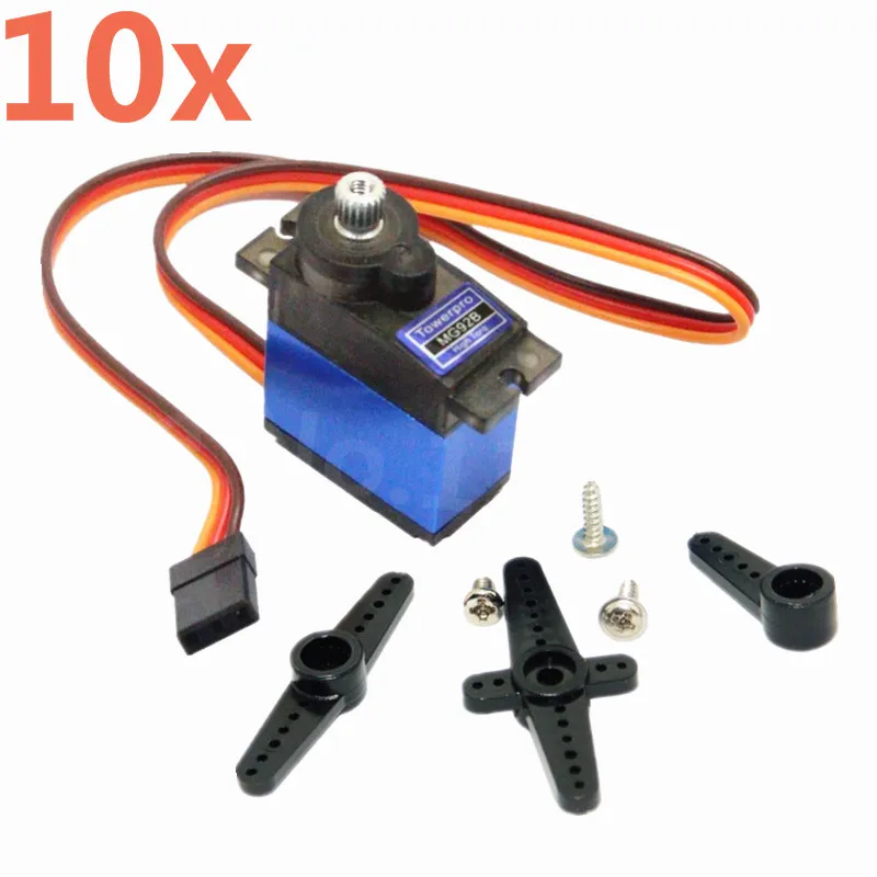 10pcs TowerPro MG92B Digital Servo Metal Gear 3.5kg/cm High Torque Double Bearing For RC Model Airplane Helicopter Parts