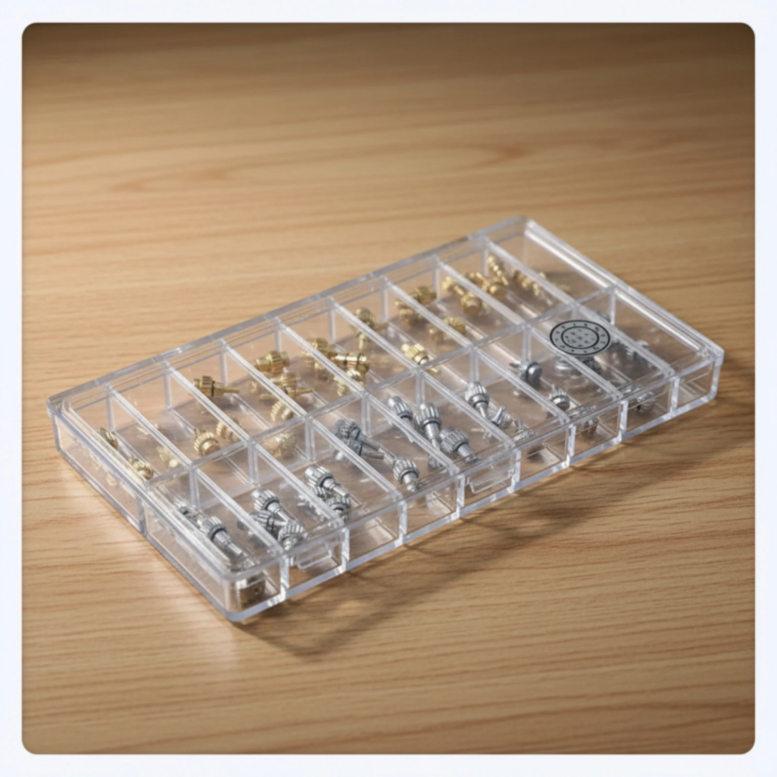 Watch Crown Replacement Assortment Push-Type Watch Crown Assortment Hardware Assorted Compact for Watchmakers, Workbench