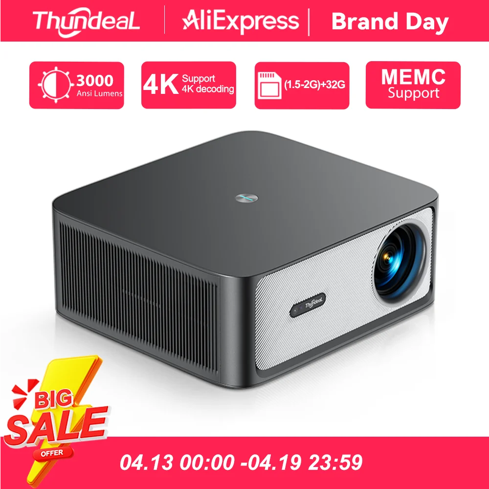 Портативный проектор ThundeaL TD98Pro 2K 4K Full HD Movie Gaming TD98 Pro 2G 32G Видео Домашний кинотеатр WiFi Android Проектор