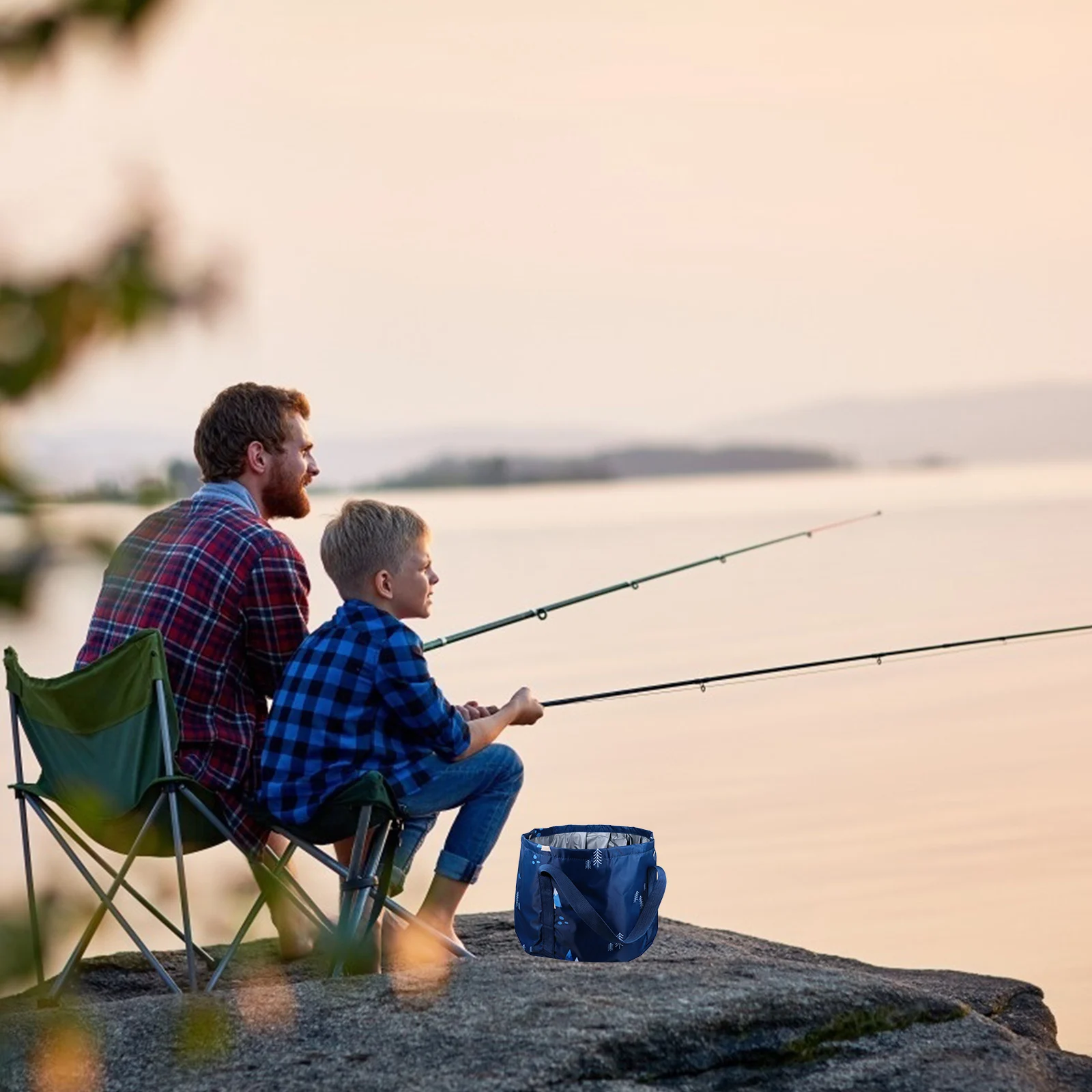 

Foldable Foot Basin Portable Spa Bucket for Camping Travel Durable Nylon PEVA Folding Foot Soak Basin Anti Leak Design Gift