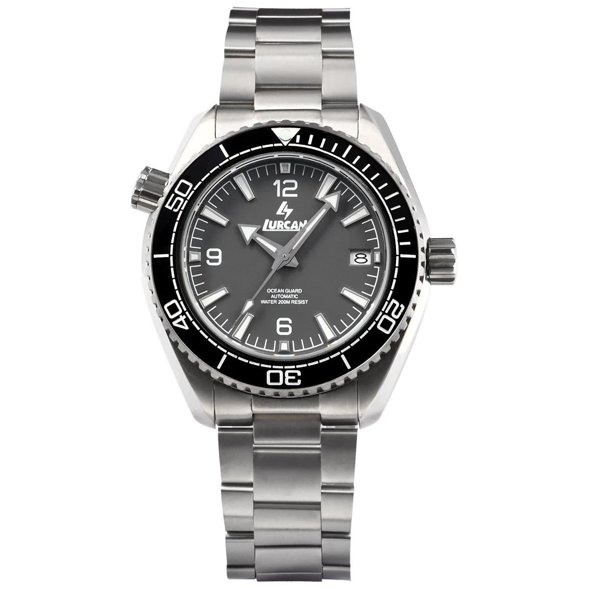 LURCAN Titanium Grade 3 Automatic Dive Watch PO Homage Men NH35 Mechanical 200M Waterproof Sapphire C3 Lume 007 Style