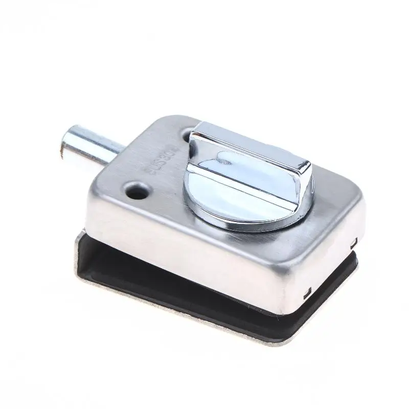 SUS 304 Stainless Steel Single Side Glass Door Lock Turn Knob Operated Anti-Rust for Small Retail Store Door