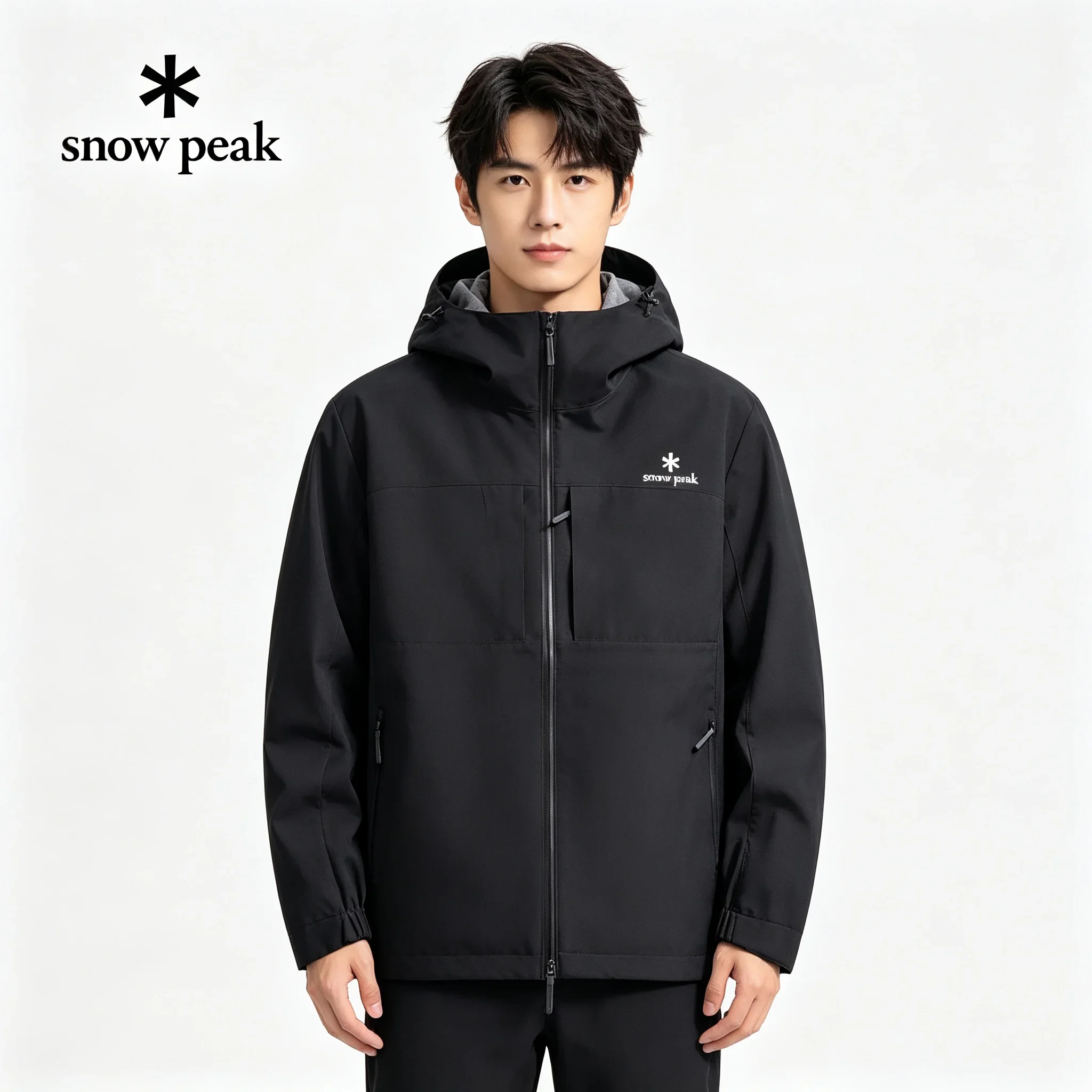 New Snow Peak Spring Autumn Waterproof Outdoor Jackets Letter Print Single-layer Wild Camping Windproof Coat Fashion Sports Tops