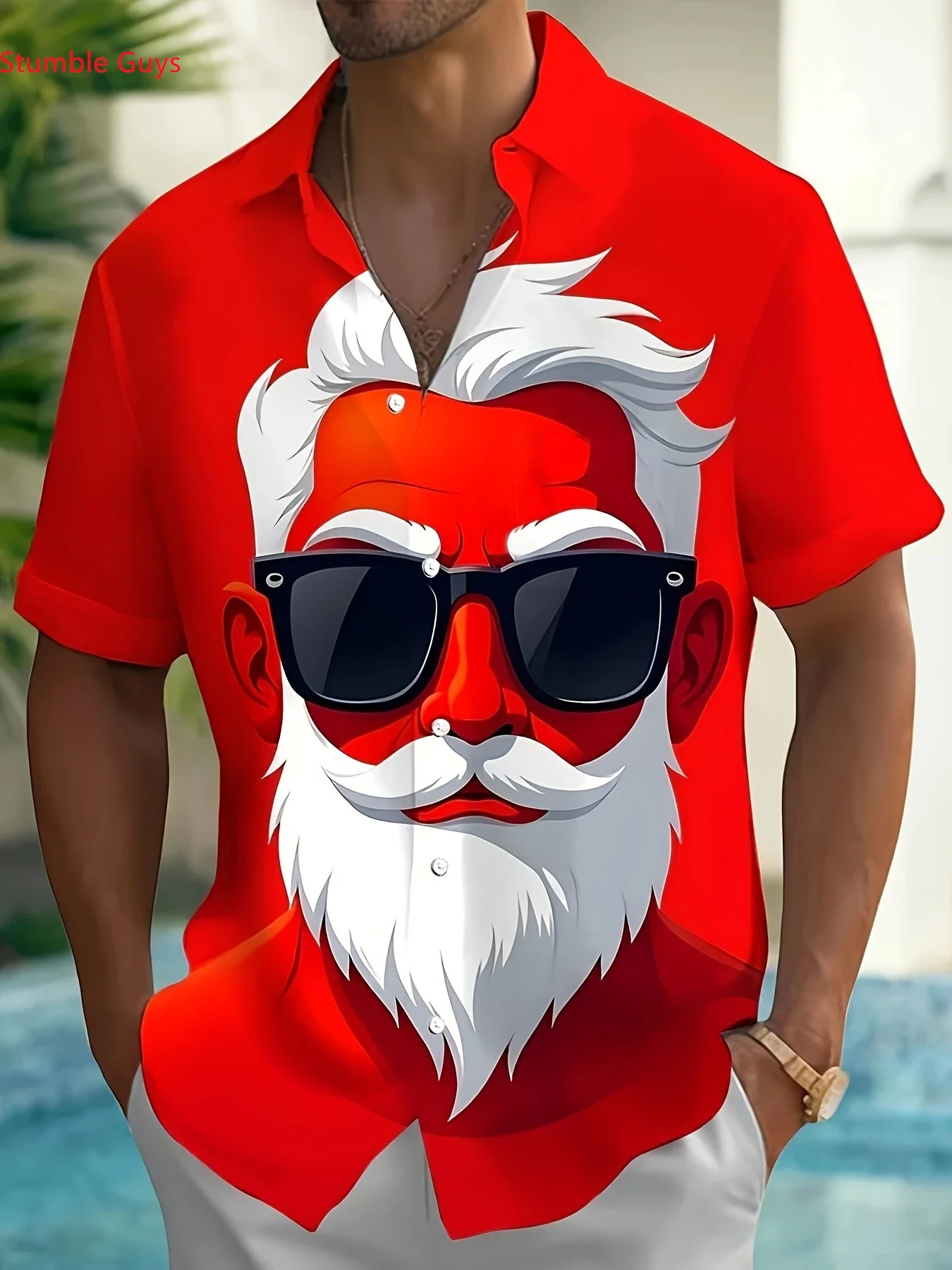 

Men's Summer Stylish Hawaiian Shirt Man Short Sleeve Cool Graphic Print Breathable Soft Fabric Beach Party Tops