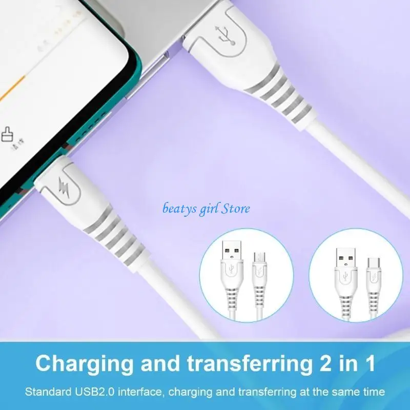 

C7AB 6A Super Fast Charging Cable Data Sync Line 120W Power Cord Male USB2.0 to Male USB 5Pin/USB C Connector Wire