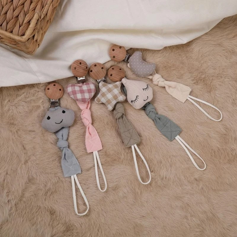 

J15U Flexible Baby Pacifiers Clips Teethers for Shower Gift 10 Options for Pacif