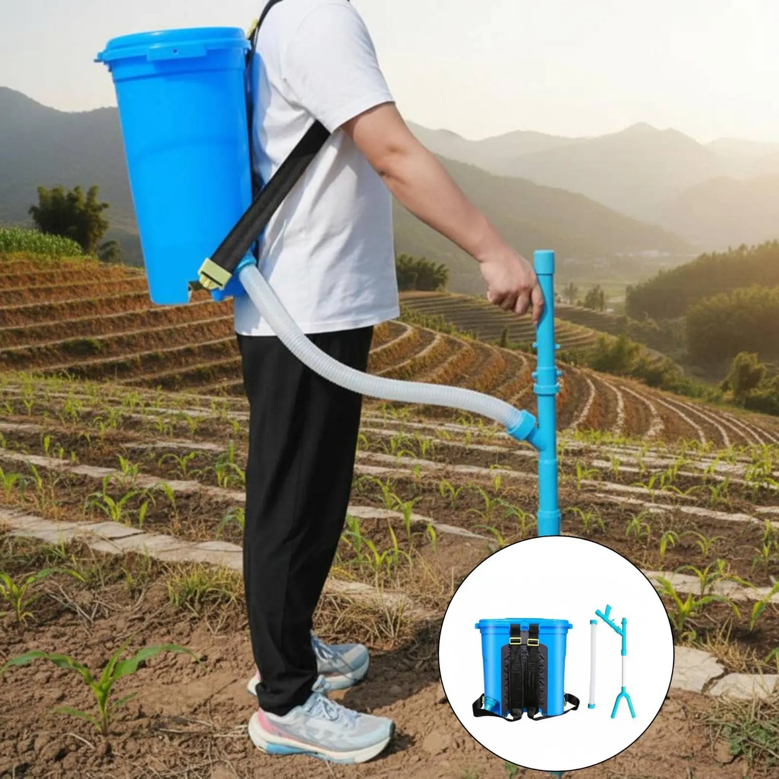 

Manual Backpack Soil Amendment Applicator Lightweight Backpack Soil Amendment Applicator Knapsack Topdressing Tool Labor Saving