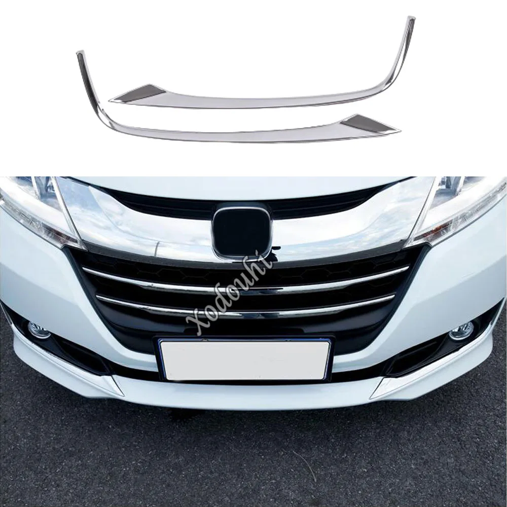 

Для Honda Odyssey 2015 2016 2017: Хромированные накладки на углы переднего бампера из ABS-пластика, аксессуары для стайлинга автомобиля, детали для внешнего декора.