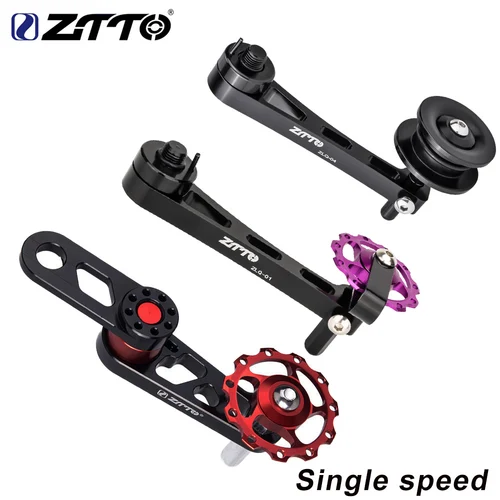 ZTTO-tensor de cadena de marcha única para bicicleta, bicicleta plegable de montaña, polea de 1 velocidad, desviador de rueda Jockey, guía de cadena