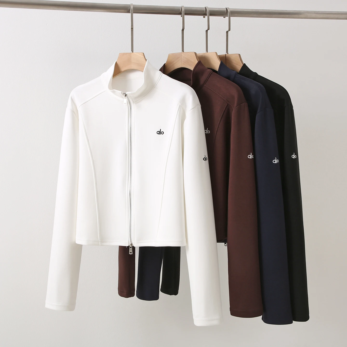 2025 خريف جديد قلنسوة بسحاب سترة ort Spor سليم صالح المرأة ملابس خارجية الوقوف طوق عادية Sle السيدات Jaet #1