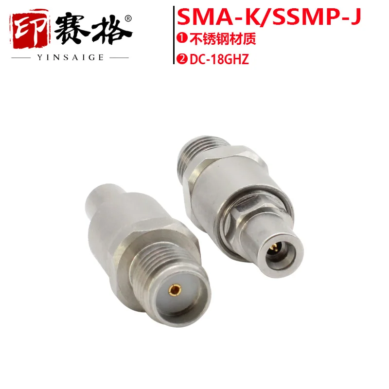SMA Female to SSMP Male Adapter Stainless Steel Test Head 18GHZ High Frequency Low Standing Wave SMA-GPPO Adapter