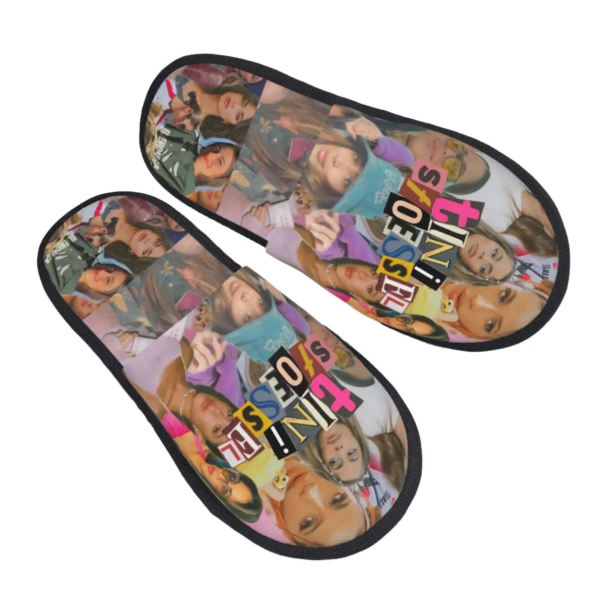 TINI STOESSEL ألبوم Futttura الشتاء شبشب منزل غرفة نوم المغني مريح رغوة الذاكرة النعال عدم الانزلاق