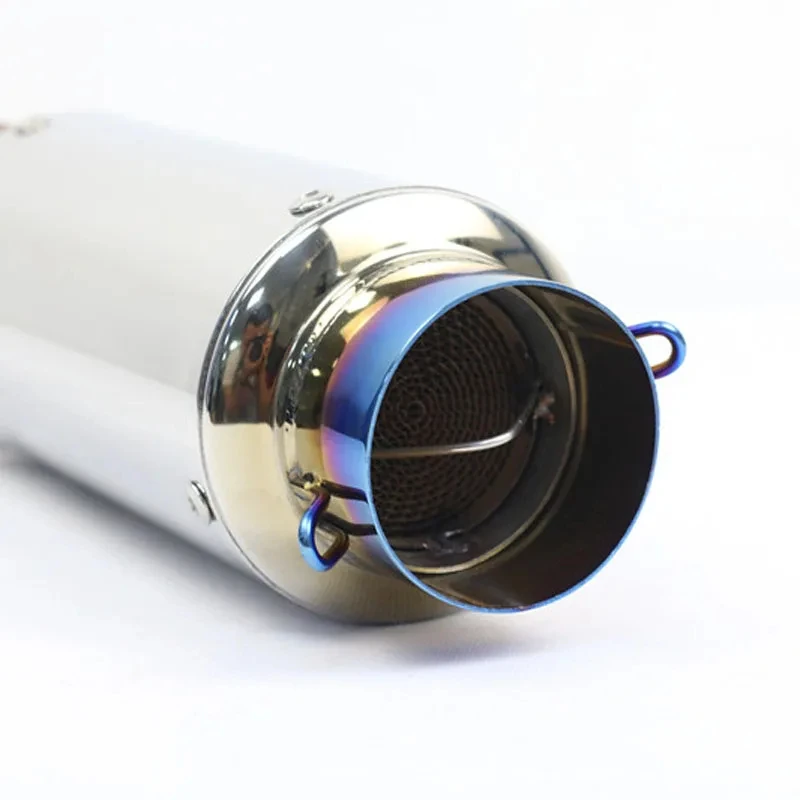 Alconstar- 51mm/60mm Inlet Motorcycle Exhaust Muffler Catalyst DB Killer Moveable DB Killer Silencer Noise Sound Eliminator Race