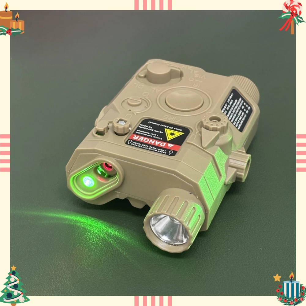 

Multi Function Battery Box Nylon Shell Green Light Flashlight Infrared Capability 20mm Rail Accessory