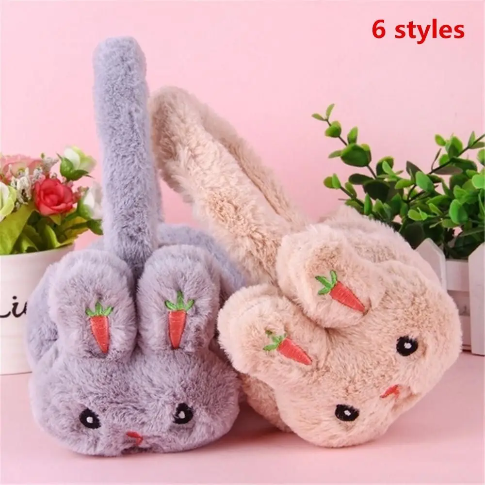 Soft Cartoon Rabbit Ear Protection Ear Warmers Warm Earmuffs Ear Cover