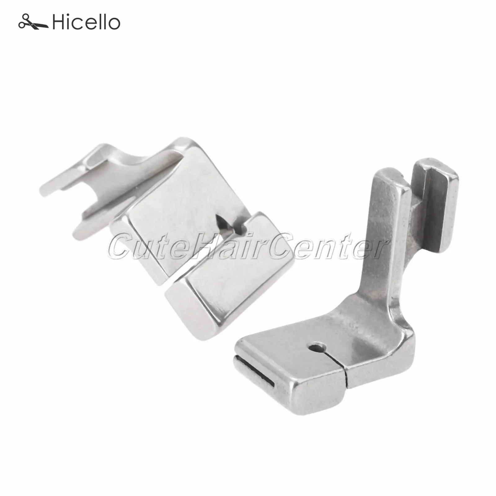 2PCS/set P5+P5W Industrial Flatcar Sewing Machine Wrinkled Foot Steel Presser Wide/Regular Gathering Folding Accessory Hicello