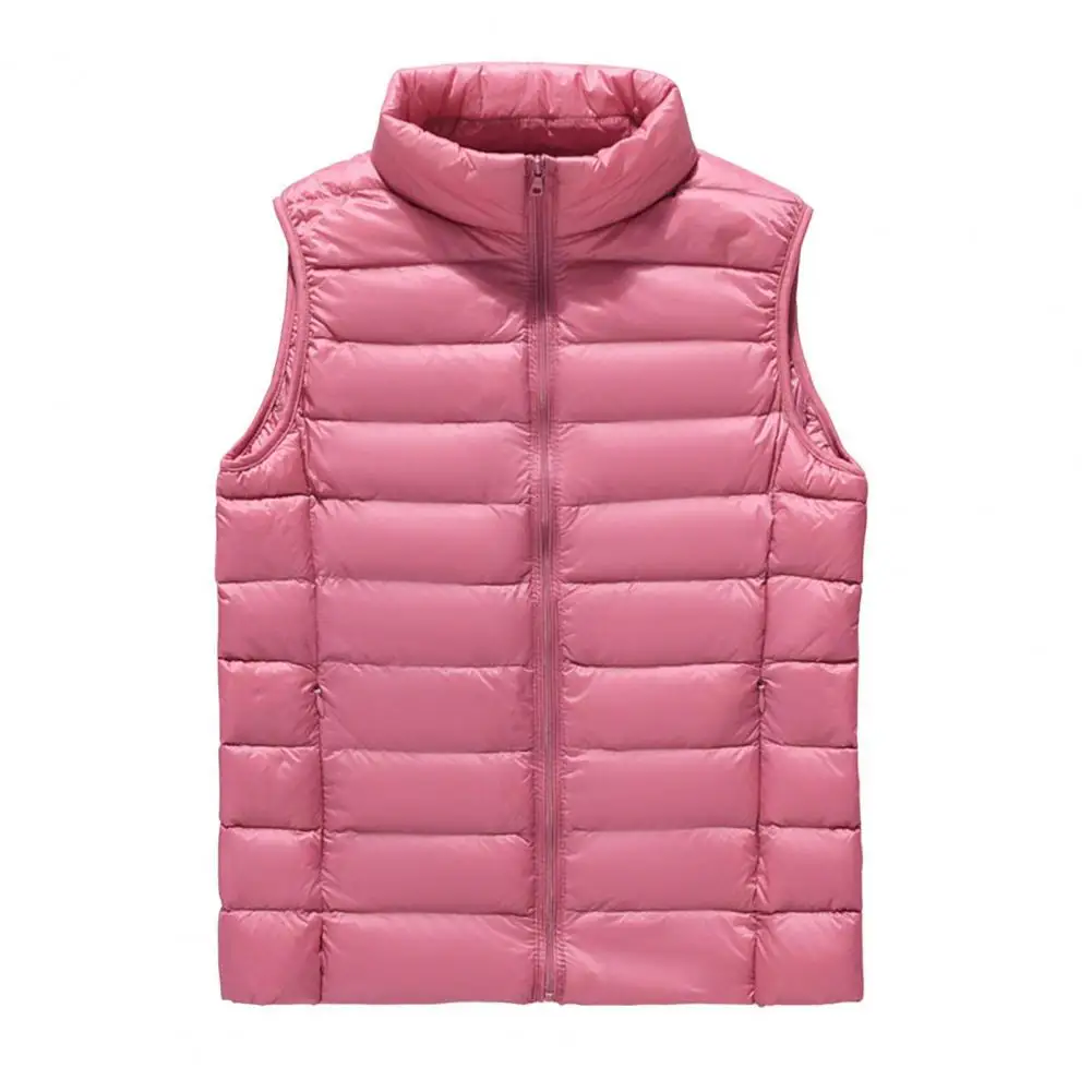 New Autumn Women Ultra Light Vests Slim Jacket Girl Lightweight Warm Waistcoat Female Short Vest Outwear 3XL