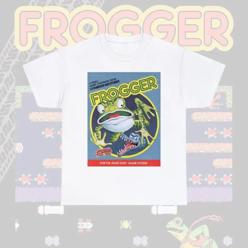 Frogger T-shirt Classic Unisex Retro Arcade Gamer Tee