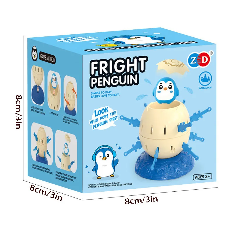 Mini Penguin Barrel Game For Kids Interactive Desktop Toy Family Party Board Game Fun Stress Relief Press Down Pop Up Gift